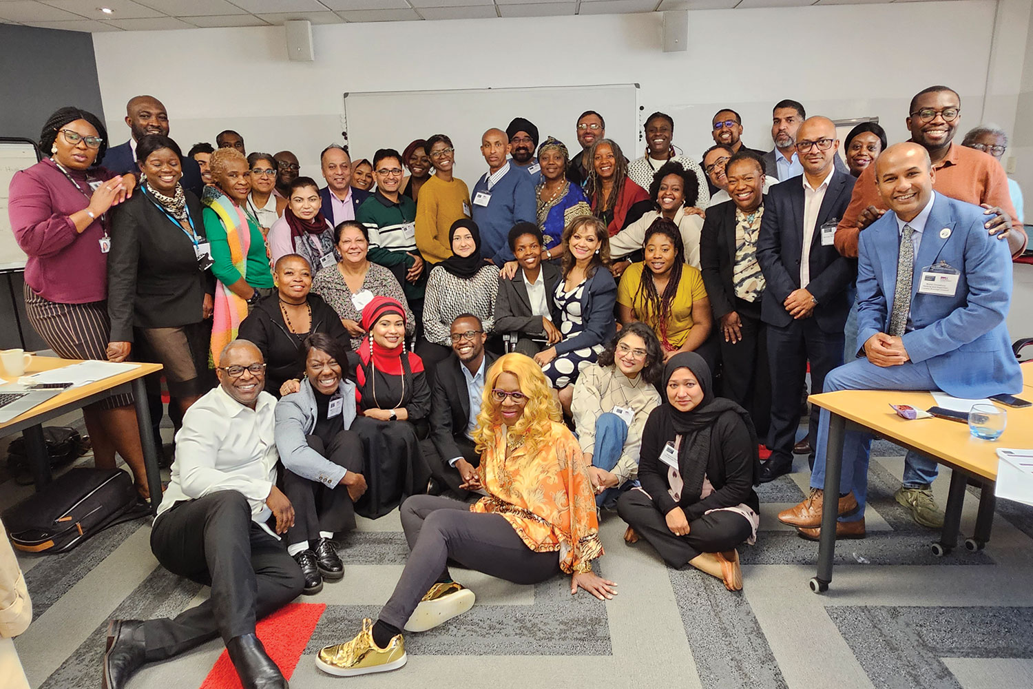 group of people participants at an LGA BAME leadership weekend event